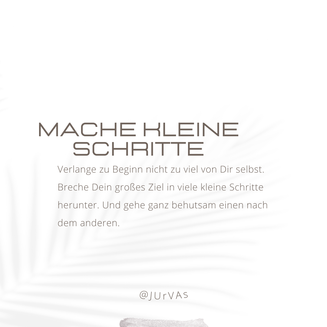 Gewohnheiten ändern: kleine Schritte machen